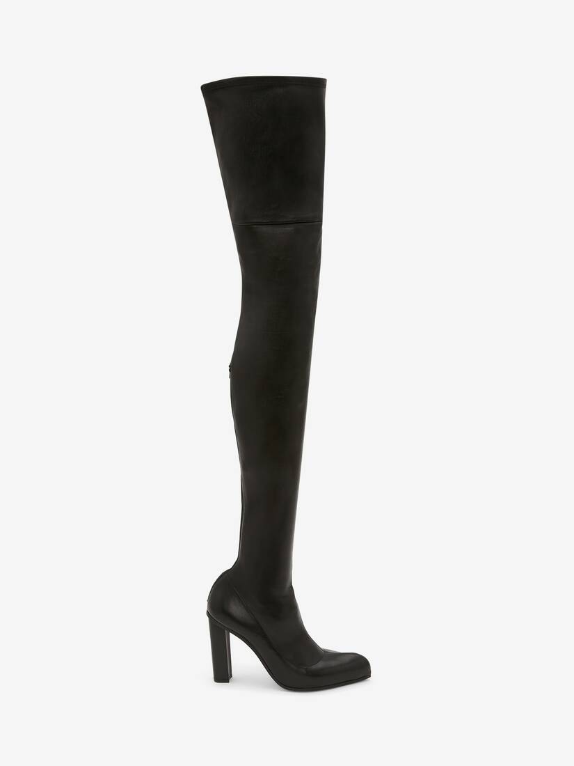 Botas Alexander McQueen Thigh-High Peak Mujer - Negros - Mexico 213-UIWCAF